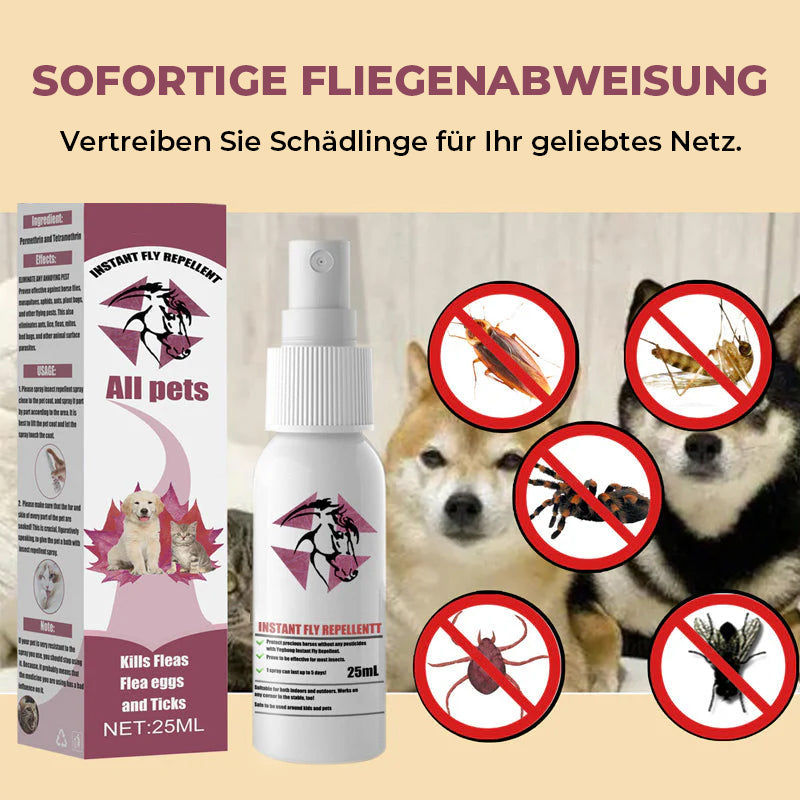 Externes Anti-Juckreiz-Spray für Haustiere gegen Zecken und Zecken