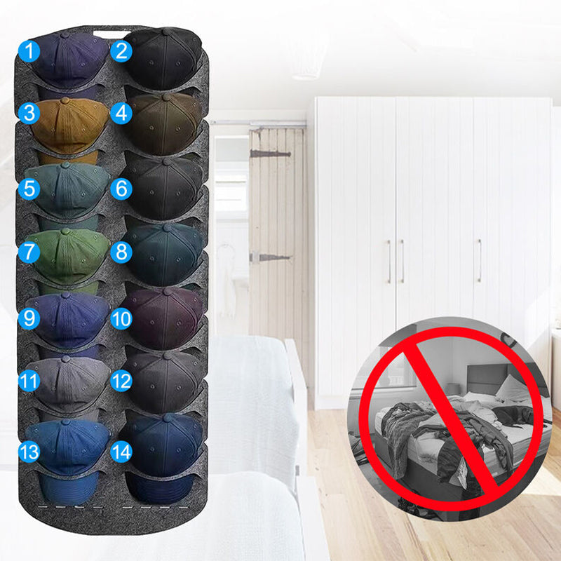 Hængende multi-pocket hat organiseringsholder
