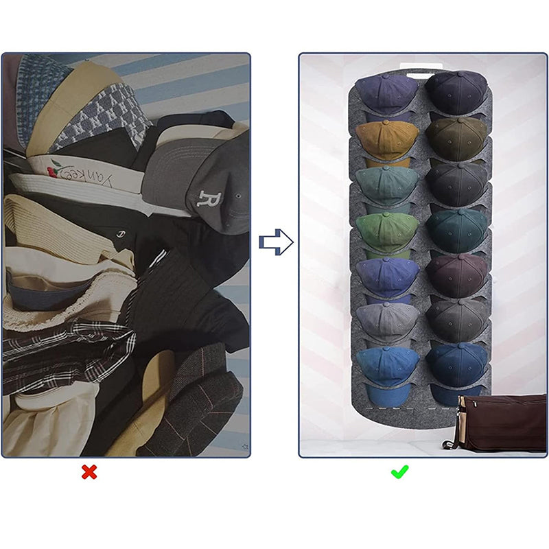 Hængende multi-pocket hat organiseringsholder