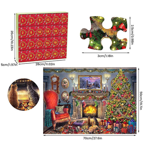 Adventskalender-Weihnachtspuzzles