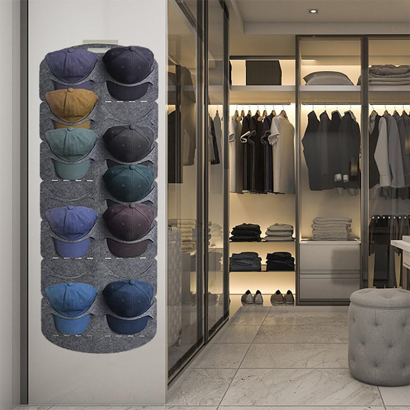 Hængende multi-pocket hat organiseringsholder
