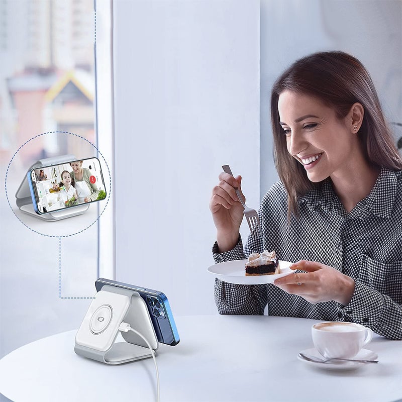 Ny foldbar 3-i-1 trådløs oplader