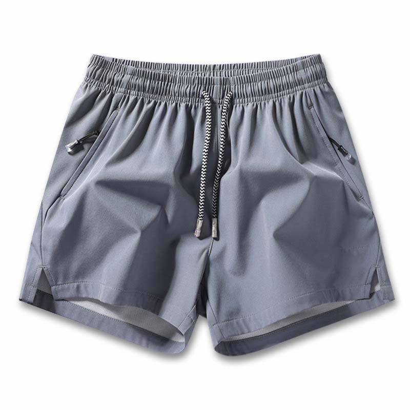 Schlichte, einfarbige Shorts mit Kordelzug und Tasche für Herren