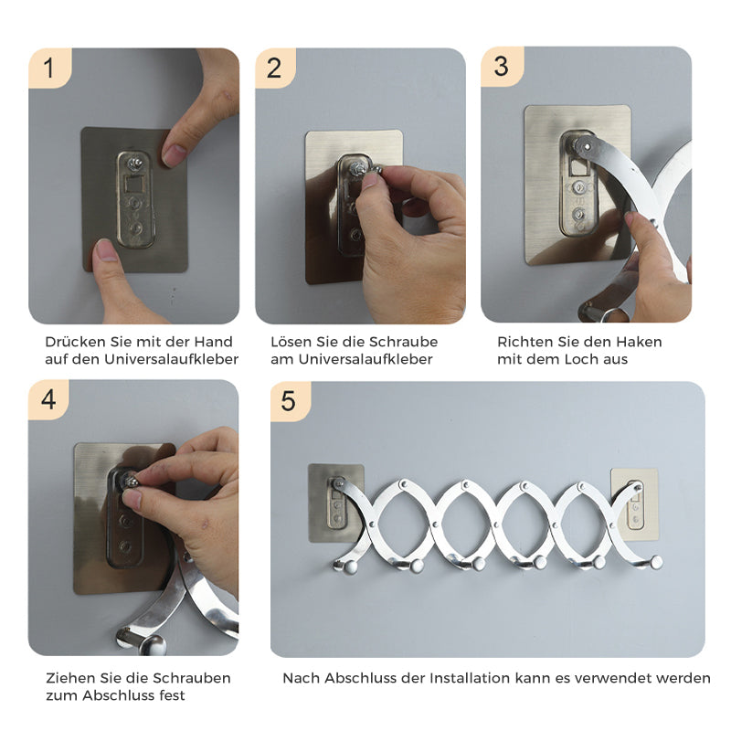 Versenkbarer Kleiderbügel aus Metall