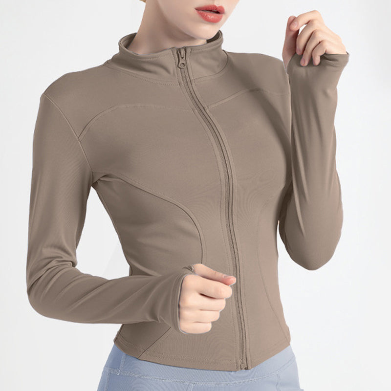 Schnell trocknende Yoga-Langarmjacke für Damen