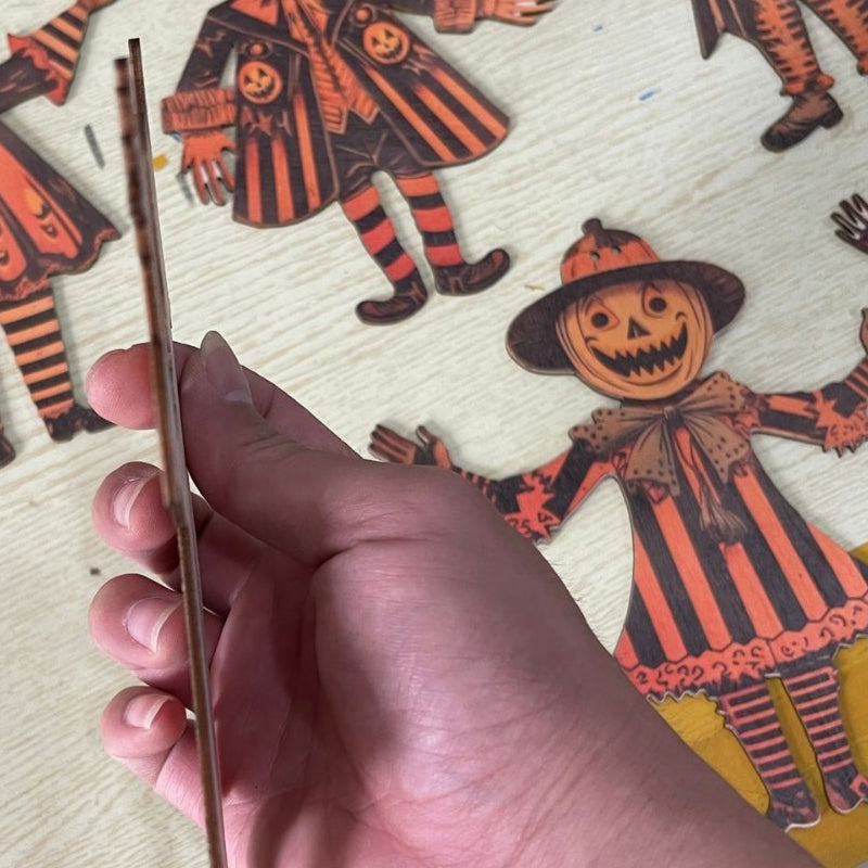 Halloween Vintage Wimpel aus Holz