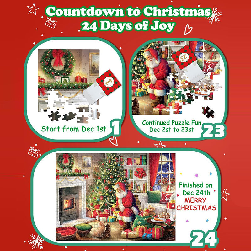 Adventskalender-Weihnachtspuzzles