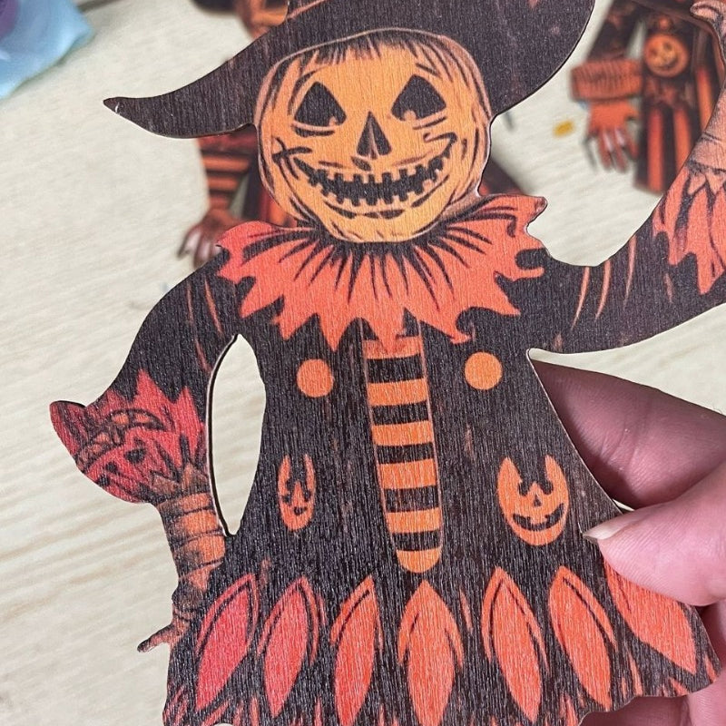 Halloween Vintage Wimpel aus Holz
