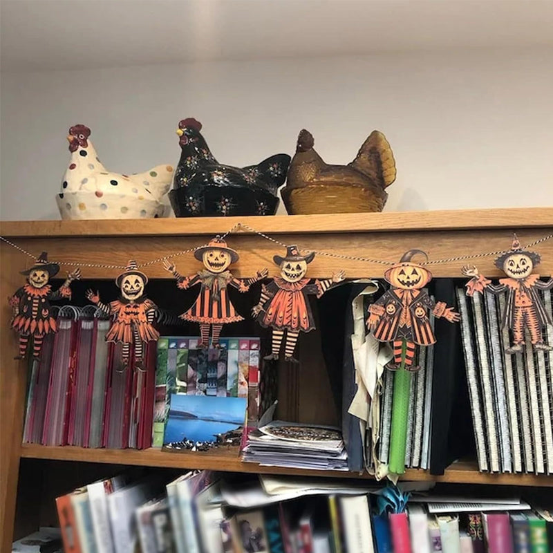 Halloween Vintage Wimpel aus Holz