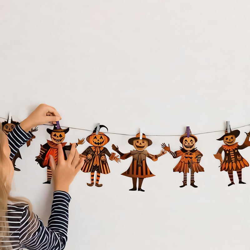 Halloween Vintage Wimpel aus Holz
