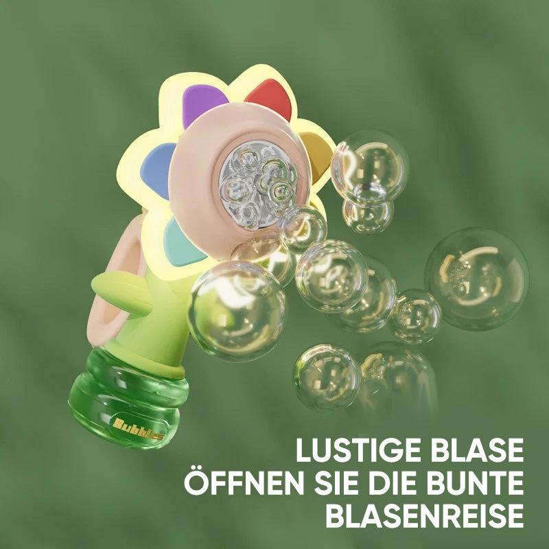 Tragbares elektrisches Seifenblasenspielzeug in Sonnenblumenform