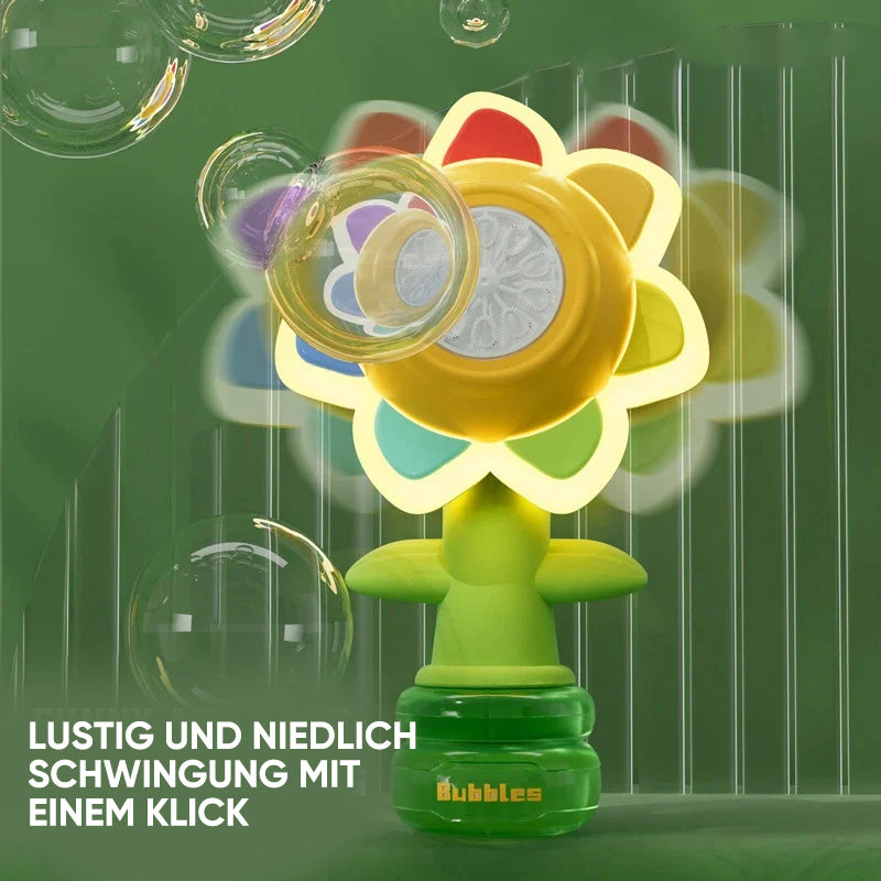 Tragbares elektrisches Seifenblasenspielzeug in Sonnenblumenform