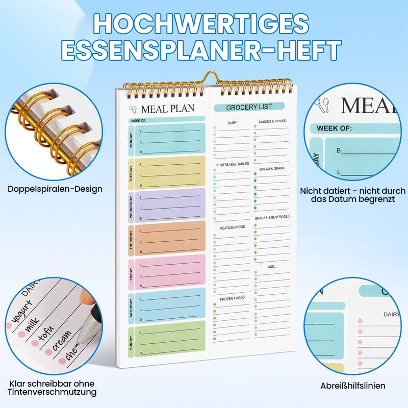 Wöchentliches Essensplanungstagebuch