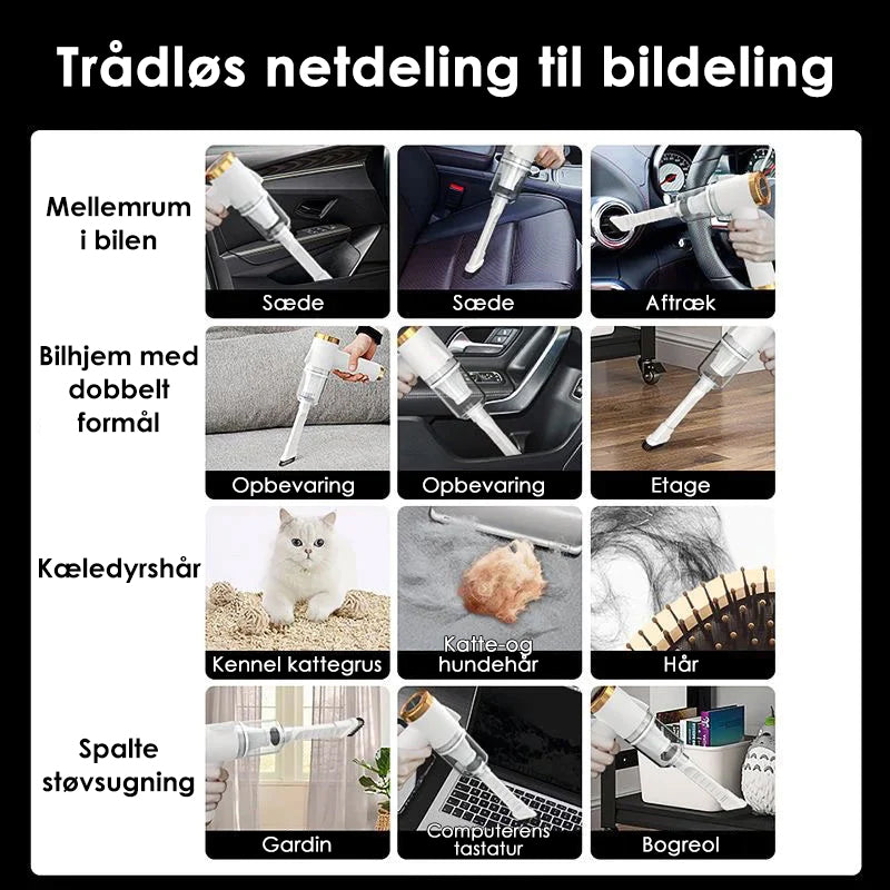 Trådløs håndholdt bilstøvsuger