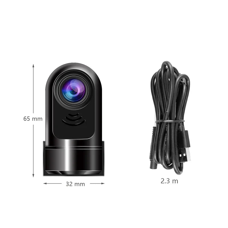 1080P HD 360° roterende Mini ADAS Dashcam