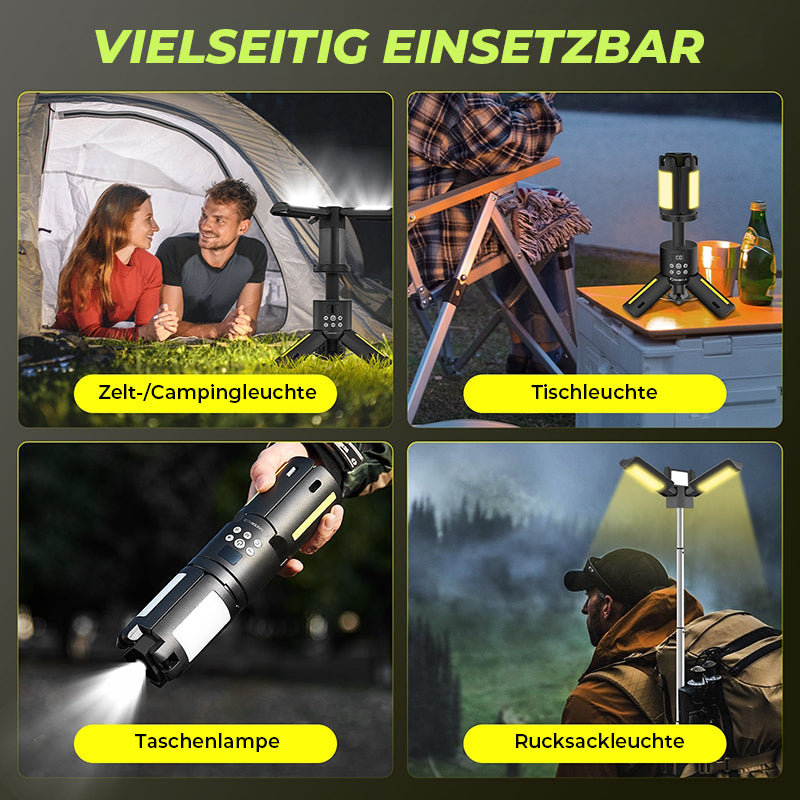 Teleskop-Campingleuchten mit Ständer