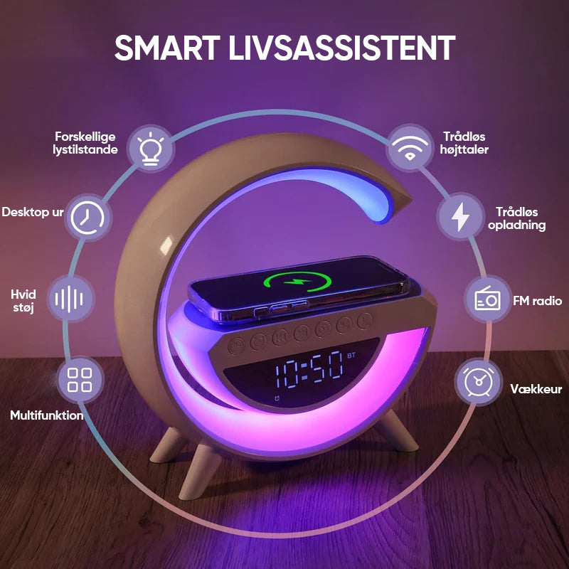 G-formet LED trådløs opladningshøjttaler