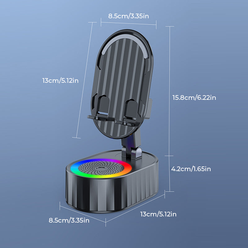 Drahtloser Induktions-Audio-Bluetooth-Lautsprecher 5 in 1 Telefonhalterung