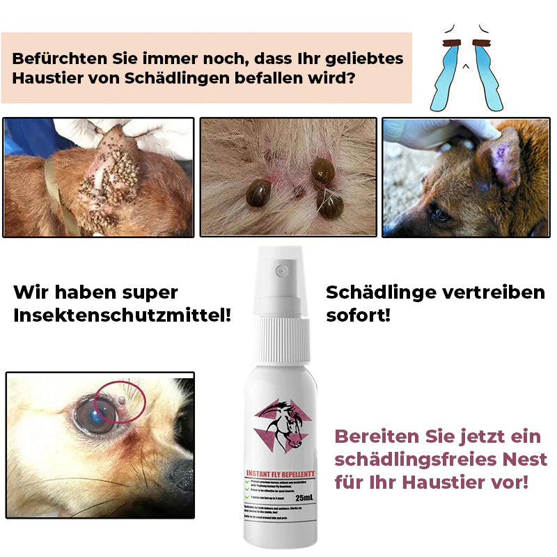 Externes Anti-Juckreiz-Spray für Haustiere gegen Zecken und Zecken