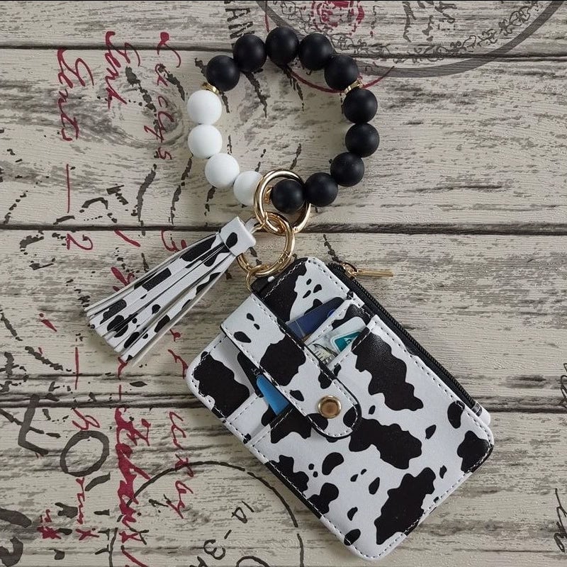 Stilvoller Kartenhalter mit Silikonperlenarmband