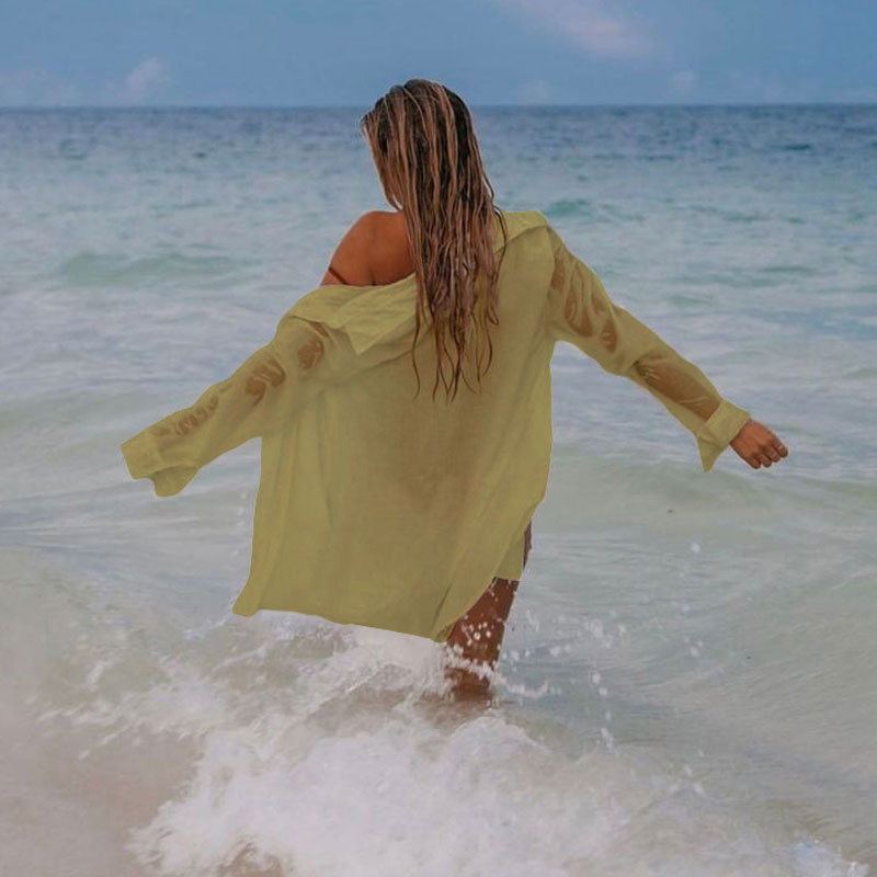 Halbdurchsichtiges Boho Cover Up für Frauen