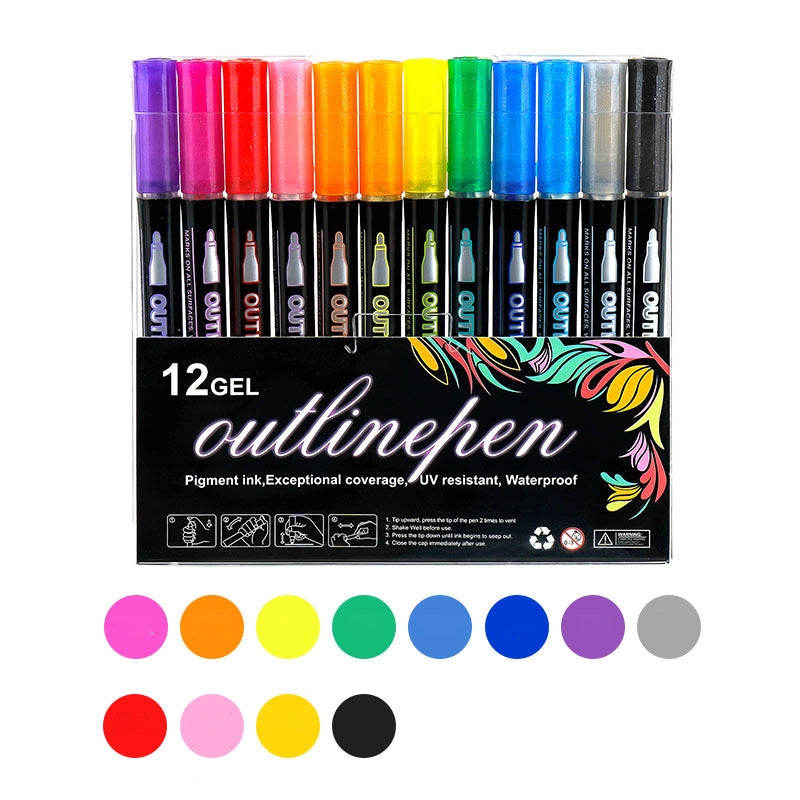 Farvelægning Lightstick Graffiti Highlighter penne