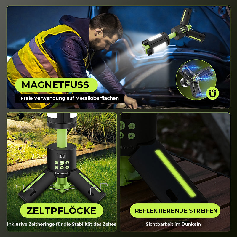 Teleskop-Campingleuchten mit Ständer