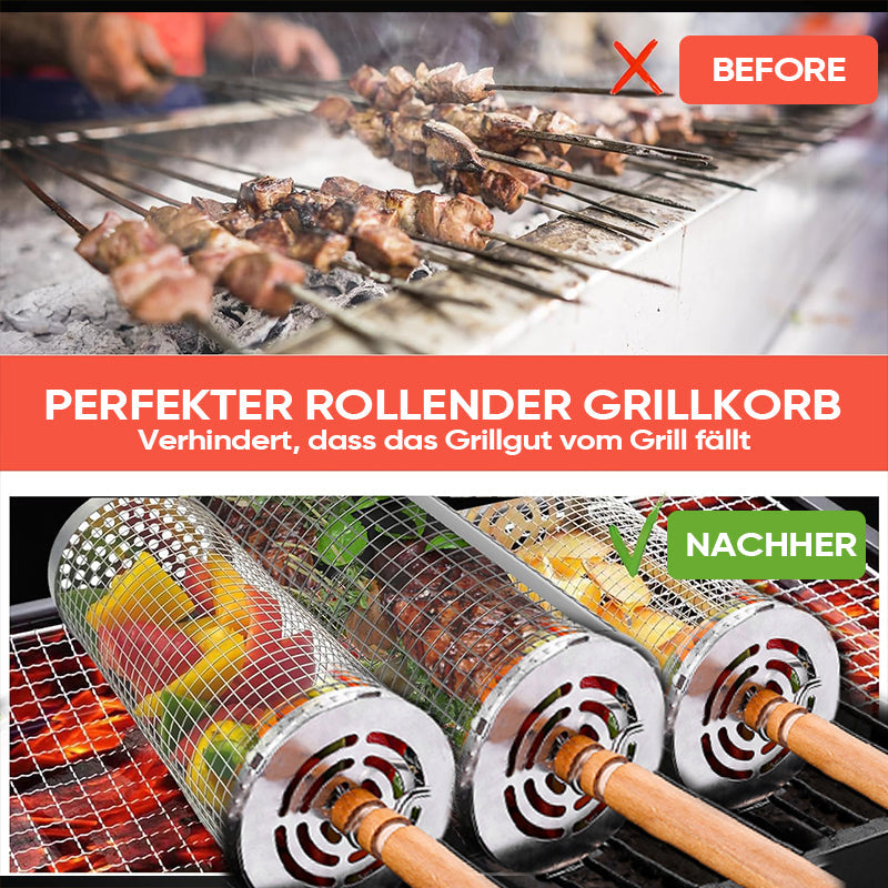 304 Edelstahl Rolling Barbecue Käfig