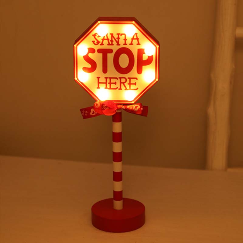 Weihnachten Straßenschild Dekoration Lichter