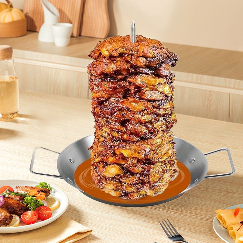 Edelstahl-Grillpfanne mit vertikaler Schraubenform