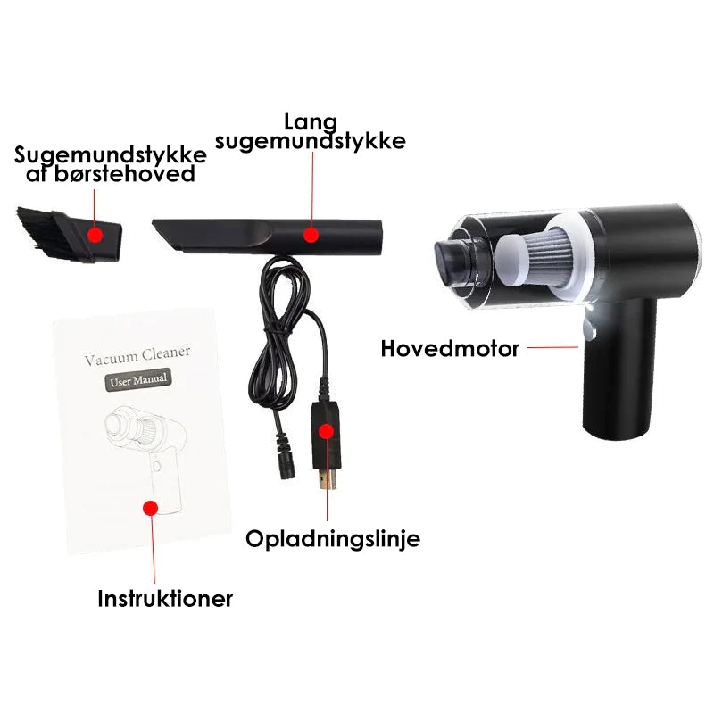 Trådløs håndholdt bilstøvsuger