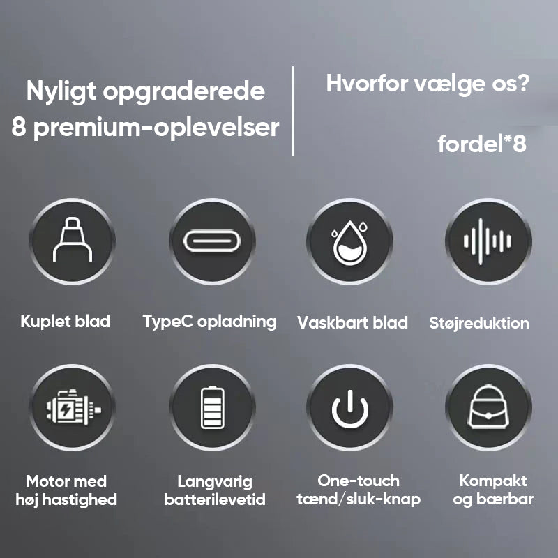 Bærbar næsehårstrimmer