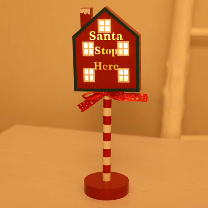 Weihnachten Straßenschild Dekoration Lichter