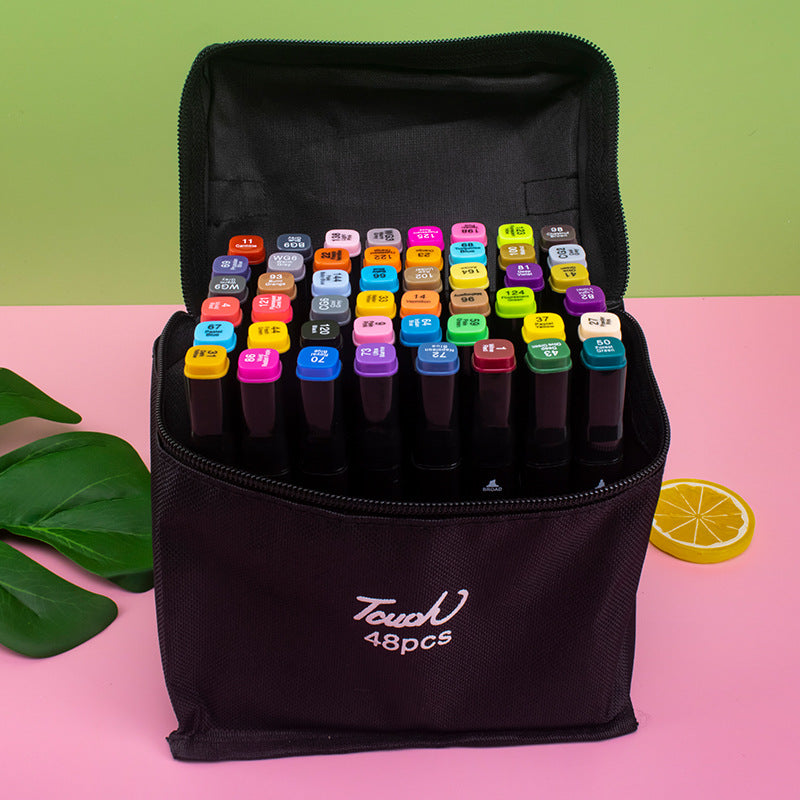 80 farver Premium Dual Tip Markers Sæt med bæretaske