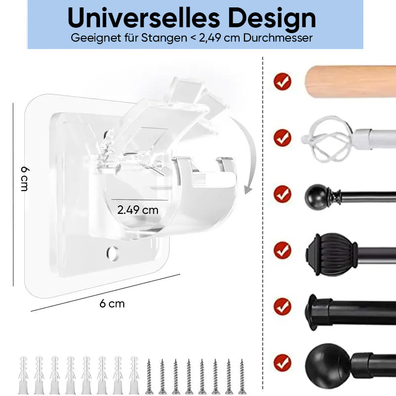 2er-Pack Gardinenstangenhaken