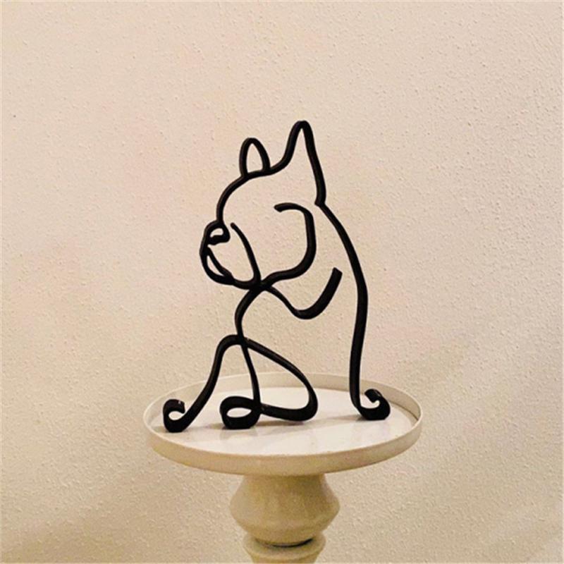 Hunde minimalistisk kunstskulptur