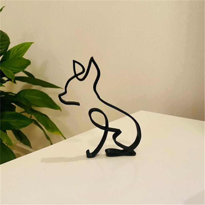 Hunde minimalistisk kunstskulptur