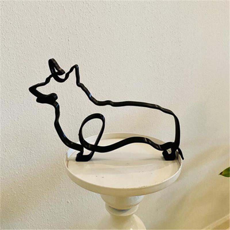 Hunde minimalistisk kunstskulptur