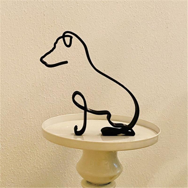 Hunde minimalistisk kunstskulptur