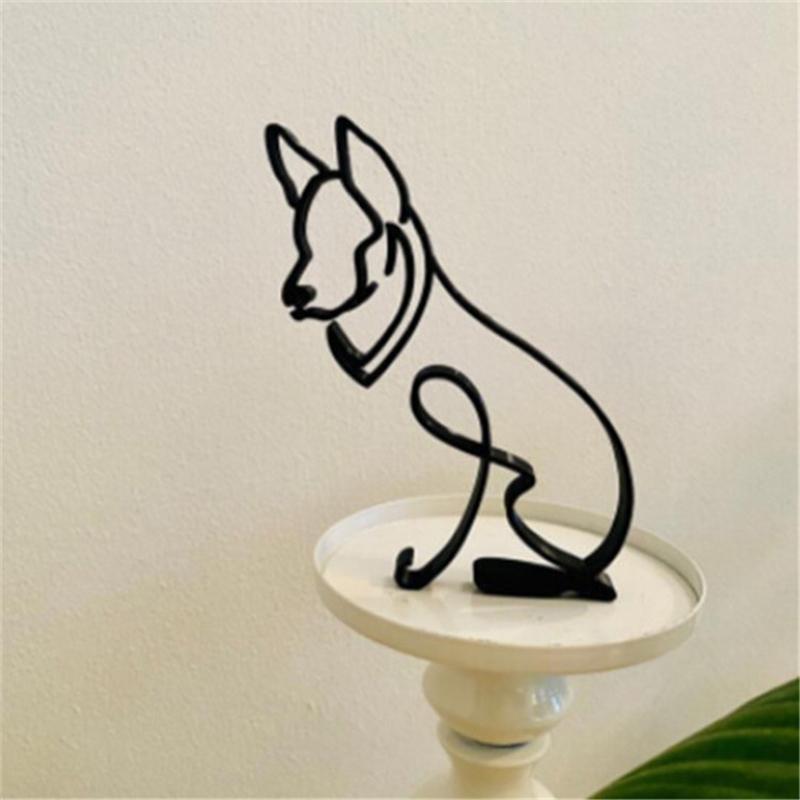 Hunde minimalistisk kunstskulptur