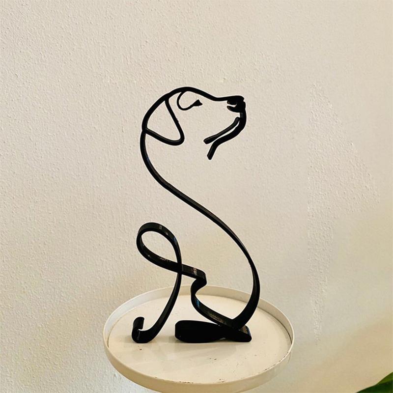Hunde minimalistisk kunstskulptur