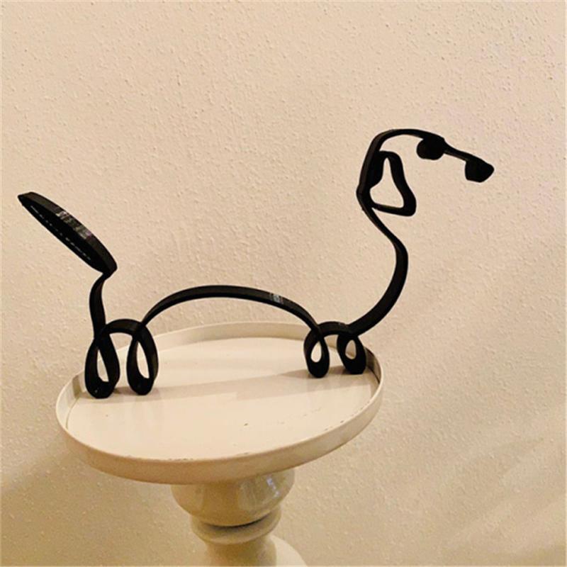 Hunde minimalistisk kunstskulptur