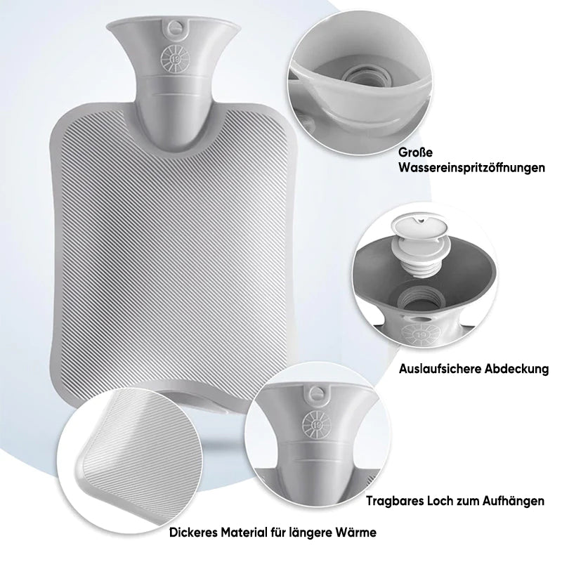 Nachfüllbarer Wärmflaschengürtel aus Plüsch