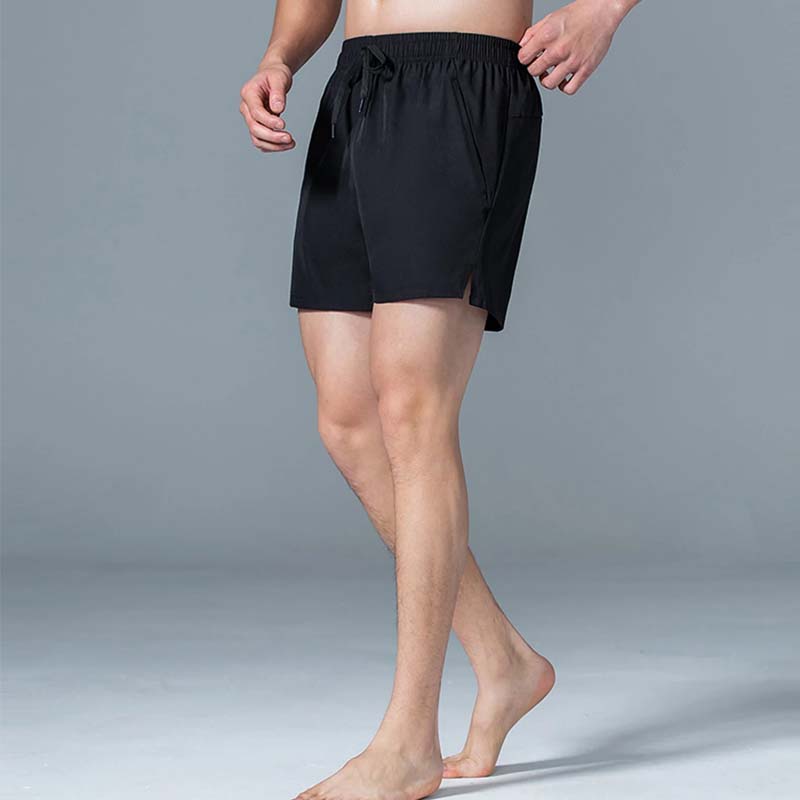 Schlichte, einfarbige Shorts mit Kordelzug und Tasche für Herren