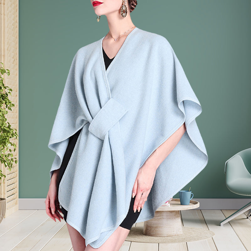 Damen Cape-Tuch in Uni-Farbe