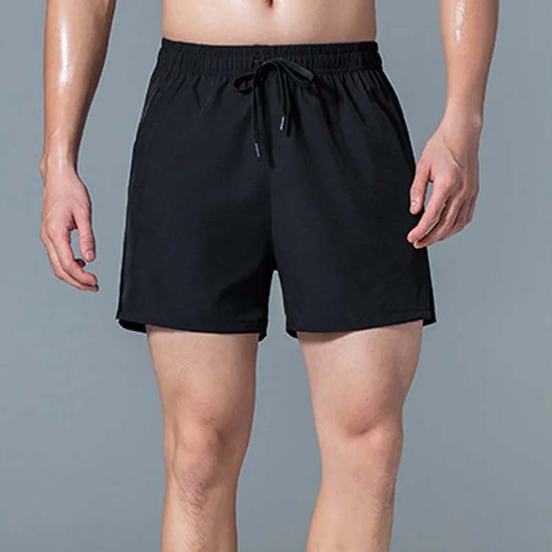 Schlichte, einfarbige Shorts mit Kordelzug und Tasche für Herren