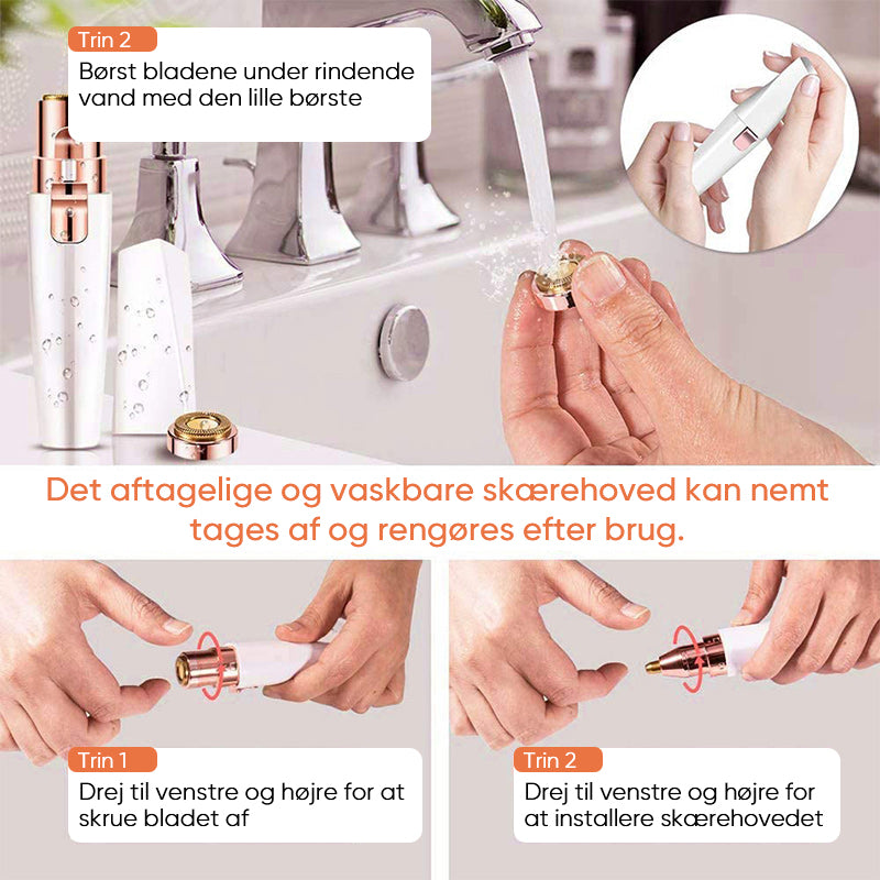 2-i-1 Elektrisk Øjenbrynstrimmer