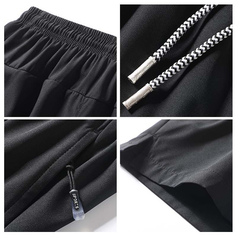 Schlichte, einfarbige Shorts mit Kordelzug und Tasche für Herren