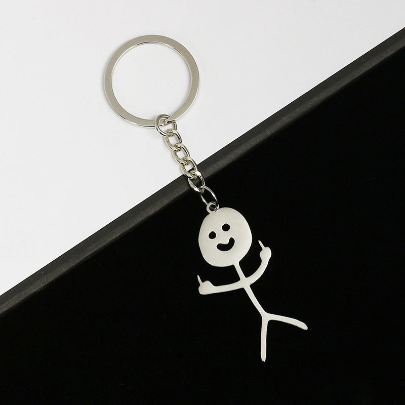 Lustiger Stickman Schlüsselanhänger