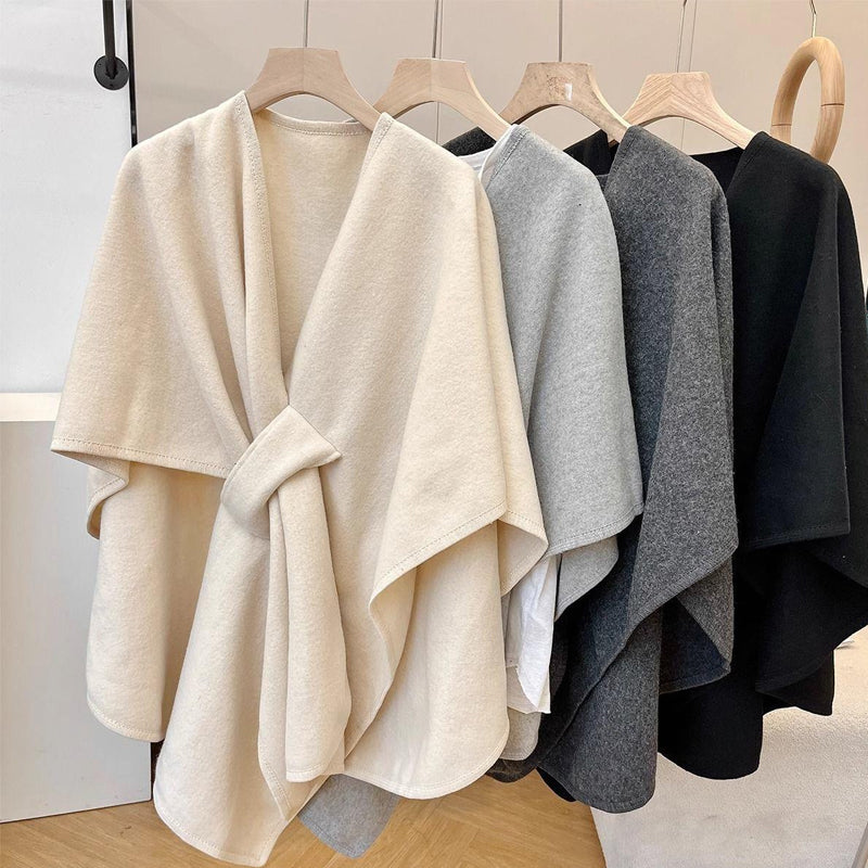 Damen Cape-Tuch in Uni-Farbe